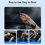 NMOISS M Size Car Windshield Sun Shade Umbrella Double Layer UPF50+ 99% UV Protection Umbrella Cover