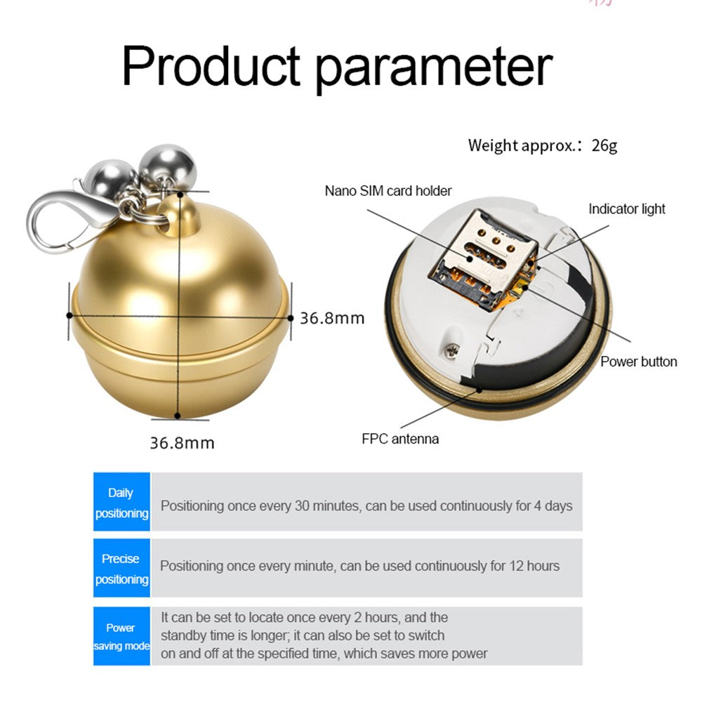 G15 WiFi Real-Time Tracker IP67 Waterproof Collar Tinkle Bell Finder Tracking Collar Device