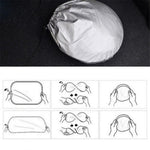 BY-342 6Pcs Car Windshield Sun Shade Set Silver Coated Cloth Car Windshield Cover Front Rear Window Visor