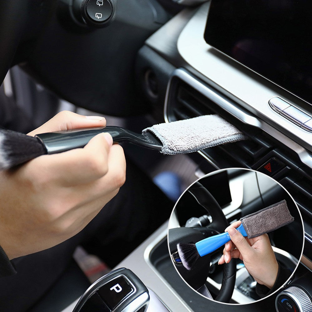 Car Air Conditioning Outlet Dust Removal Brush Multifunctional Dual-Head Auto Interior Cleaning Tool