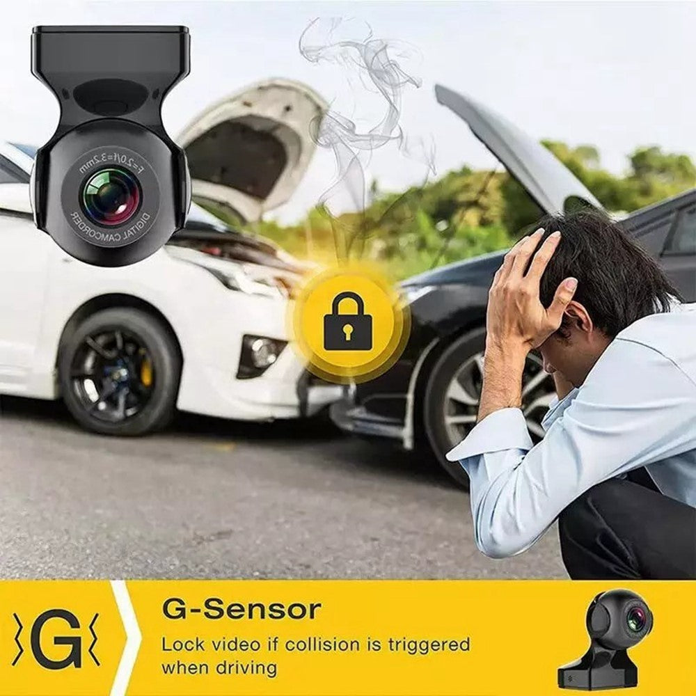 170 graders vidvinkel 1080P HD WiFi Dash Cam med nattesyn, G-sensor og bil DVR-kamera