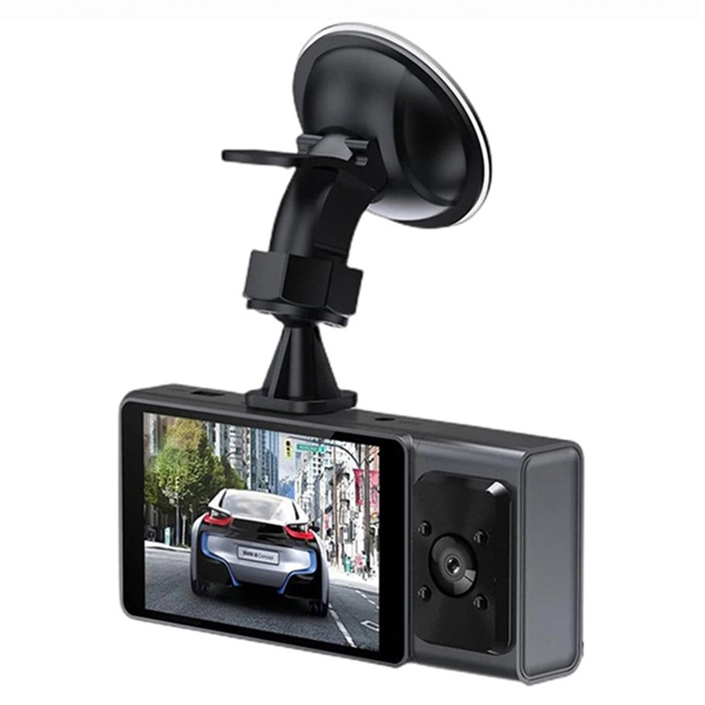Triple Lens Dashcam 3 Inch IPS Screen 1080P HD Night Vision Car Recording WiFi Camera