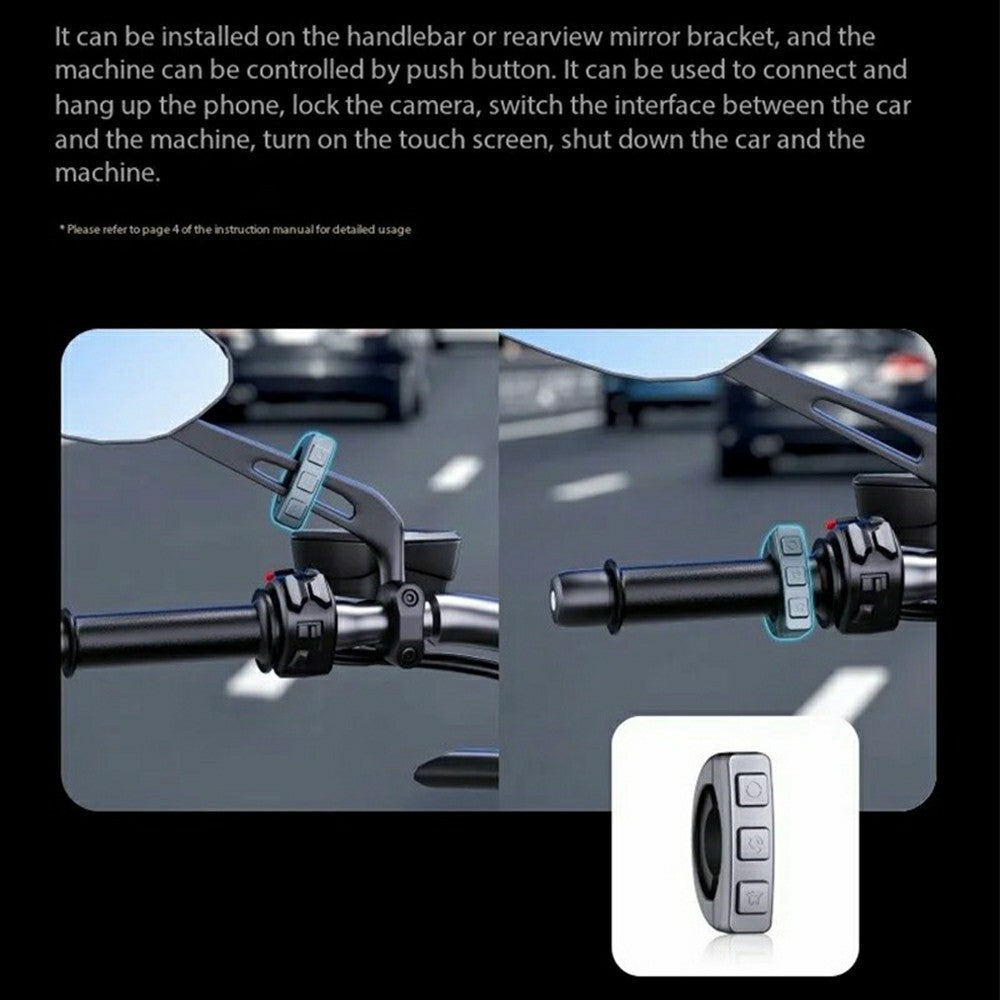 SJCAM RD10 6.25 Inch CarPlay  /  Android Auto Wireless Screen Mirroring Dual Camera Waterproof Motorcycle Dash Cam