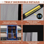 115cm Magnetic Fly Screen RV Sliding Door Mosquito Net for Campervans Insect Proof Curtain