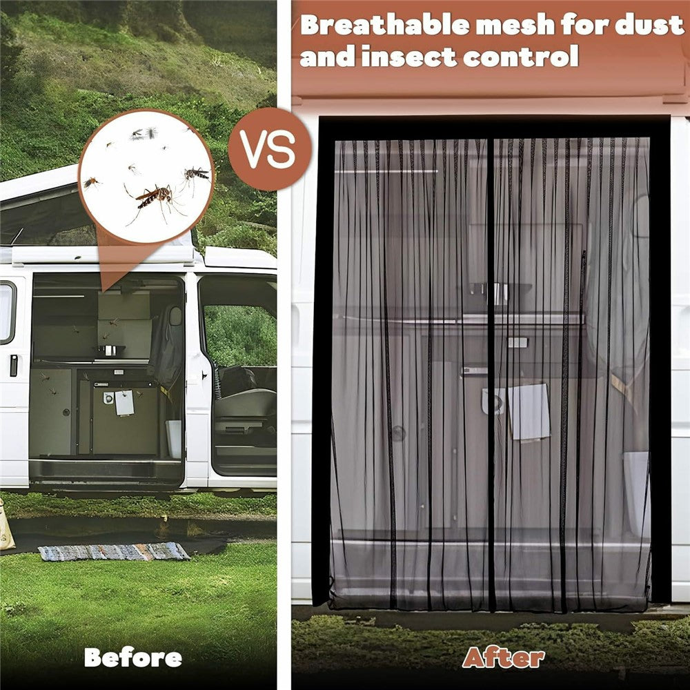 115cm Magnetic Fly Screen RV Sliding Door Mosquito Net for Campervans Insect Proof Curtain