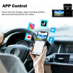 4K Dual Dash Cam Front and Rear Night Vision Parking Monitor GPS Tracking Car DVR