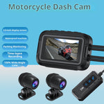 V9 Motorcycle Dash Cam Front and Rear Camera 1080P HD WiFi Night Vision IP65 Waterproof Dual Dash Camera