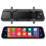 904 9.66 inch Touchscreen Dash Cam CarPlay Full-Screen Streaming Rearview Mirror 4K+1080P Dual Lens Car DVR with Night Vision  /  Emergency Recording