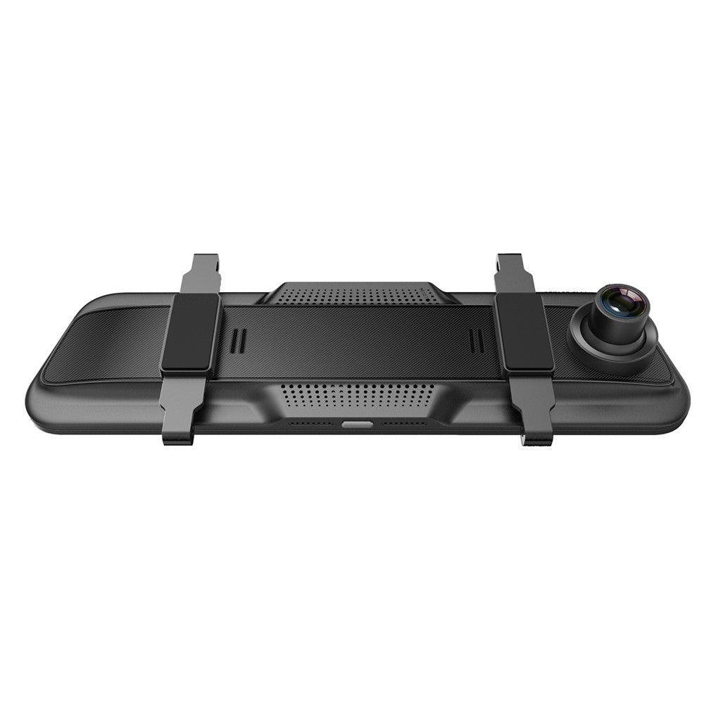 904 9.66 inch Touchscreen Dash Cam CarPlay Full-Screen Streaming Rearview Mirror 4K+1080P Dual Lens Car DVR with Night Vision  /  Emergency Recording