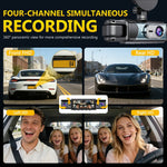 C315 4-Channel 1080P WiFi Dash Cam Parking Monitor G-sensor Loop Recording Night Vision Backup Camera