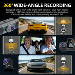C315 4-Channel 1080P WiFi Dash Cam Parking Monitor G-sensor Loop Recording Night Vision Backup Camera