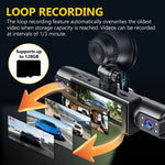 C315 4-Channel 1080P WiFi Dash Cam Parking Monitor G-sensor Loop Recording Night Vision Backup Camera