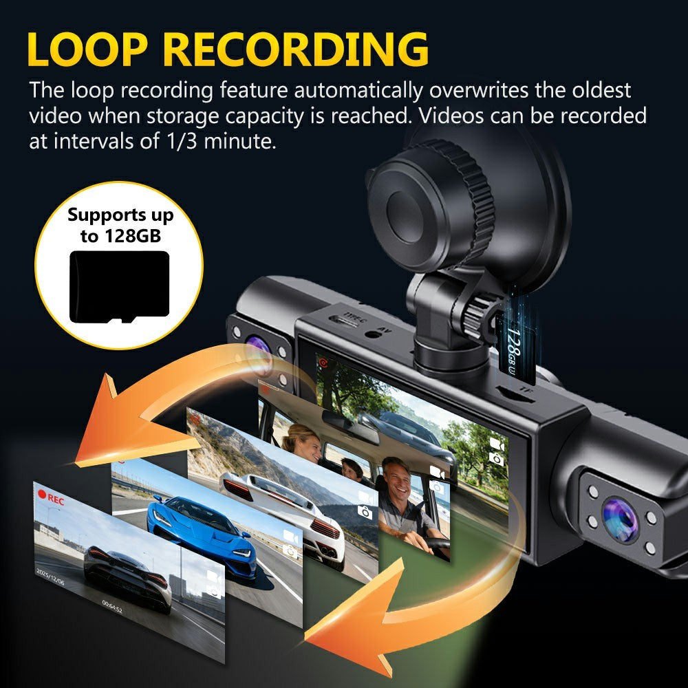 C315 4-Channel 1080P WiFi Dash Cam Parking Monitor G-sensor Loop Recording Night Vision Backup Camera