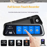 H111-TP HD Streaming Card Recorder Dash Cam 9.66 Inch IPS Touch Screen Dual Lens HD Night Vision Rearview Mirror DVR
