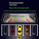 H111-TP HD Streaming Card Recorder Dash Cam 9.66 Inch IPS Touch Screen Dual Lens HD Night Vision Rearview Mirror DVR