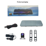 H111-TP HD Streaming Card Recorder Dash Cam 9.66 Inch IPS Touch Screen Dual Lens HD Night Vision Rearview Mirror DVR