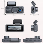L50 4K Dash Cam Front Rear Dual Camera 160 Degree Wide Angle WiFi Parking Monitor Driving Recorder