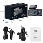 L50 4K Dash Cam Front Rear Dual Camera 160 Degree Wide Angle WiFi Parking Monitor Driving Recorder