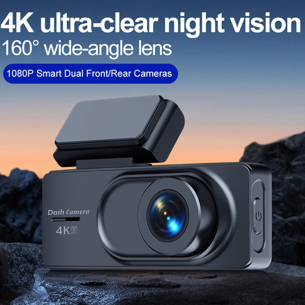 L50 4K Dash Cam Front Rear Dual Camera 160 Degree Wide Angle WiFi Parking Monitor Driving Recorder