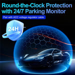L50 4K Dash Cam Front Rear Dual Camera 160 Degree Wide Angle WiFi Parking Monitor Driving Recorder