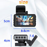Y06 4K front + 2K rear dashcam, 3,0" IPS-skærm, loop-optagelse, nattesyn, kamera til optagelse af kørsel