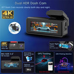 K17 Dual 4K Dash Cam Front and Rear Camera HDR Night Vision ADAS GPS Tracking 24H Parking Monitor Car DVR