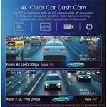 K17 Dual 4K Dash Cam Front and Rear Camera HDR Night Vision ADAS GPS Tracking 24H Parking Monitor Car DVR