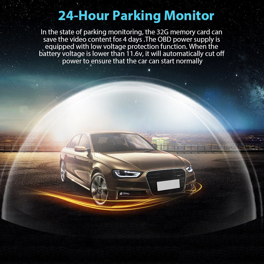LF9 Pro 2K Dash Cam 1296P Car Camera 170 Degree Wide Angle Night Vision G-Sensor WiFi Car DVR