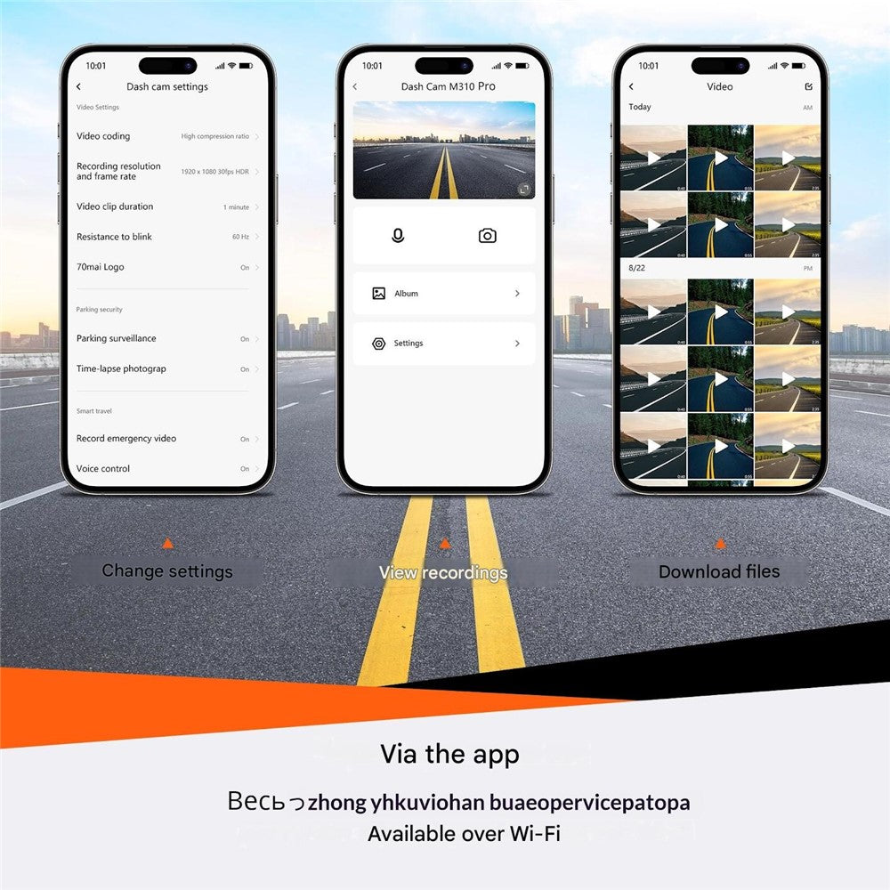 V71Pro 4K Dash Cam WiFi Loop-optagelse 1600P 170 graders vidvinkel nattesyn bil-DVR - Grå