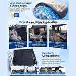 NMOISS M Size Magnetic Car Side Window Sunshade Zipper Suction Cup Design UV Protection Privacy Curtain