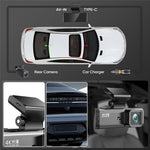 V56 4K 1080P Dash Cam Front- og Bagkamera GPS 5GHz WiFi Nattesyn Parkeringsmonitor Bil DVR