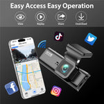 V56 4K 1080P Dash Cam Front- og Bagkamera GPS 5GHz WiFi Nattesyn Parkeringsmonitor Bil DVR