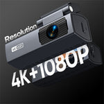 V69 4K 1080P Dash Cam Front/Bag Dobbelt Kamera Nattesyn GPS Tracking Parkeringsmonitor WiFi Bil DVR