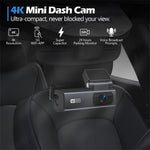V69 4K 1080P Dash Cam Front/Bag Dobbelt Kamera Nattesyn GPS Tracking Parkeringsmonitor WiFi Bil DVR