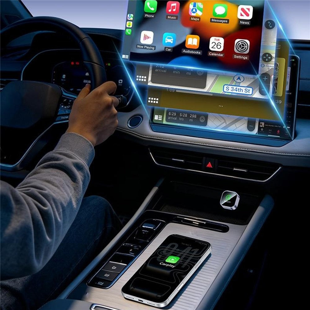 YESIDO KM31 Trådløs CarPlay Android Auto 2-i-1 Mini Størrelse OTA Opdateringsadapter