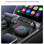 YESIDO KM33 Wireless CarPlay Android Auto AI Box 3 in 1 Dual Band WiFi Bluetooth-compatible 5.0 with RGB Light