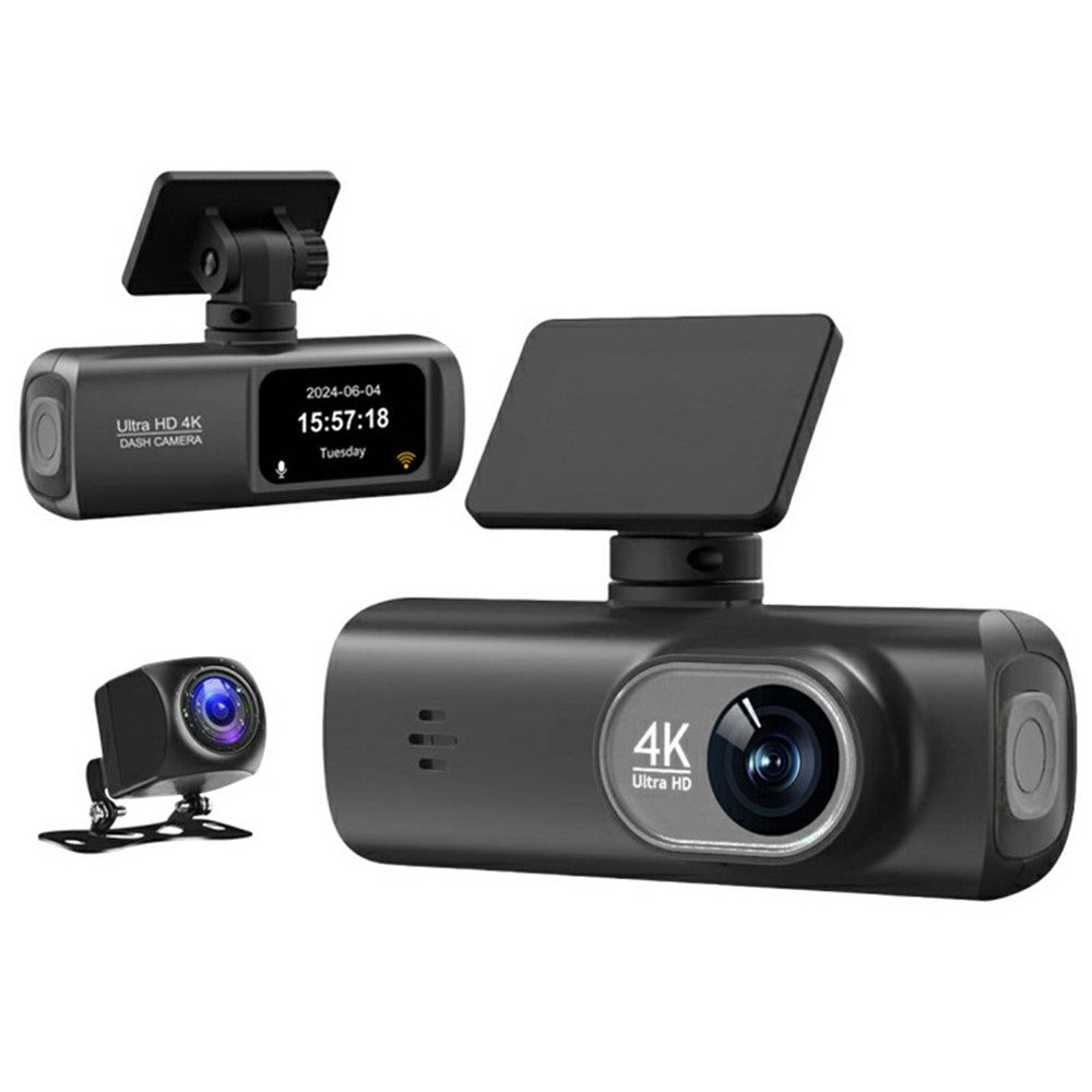D19 MAX 4K Front + 1080P Rear Dual Lens Dash Camera Wide Angle Night Vision WiFi GPS Car Recorder