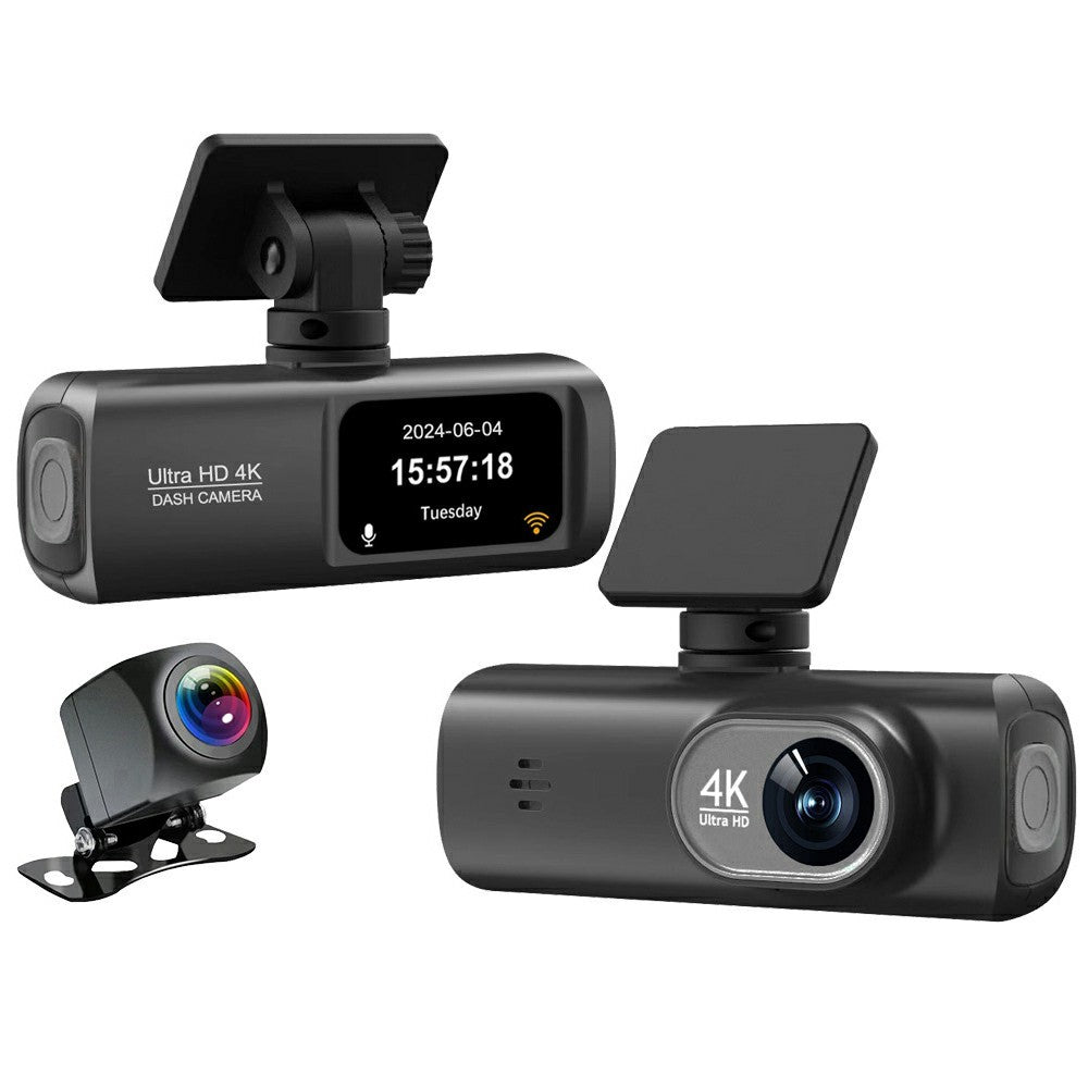 D191 MAX 4K Front + 1080P Rear Dual Lens Dash Camera Wide Angle Night Vision WiFi Car Recorder