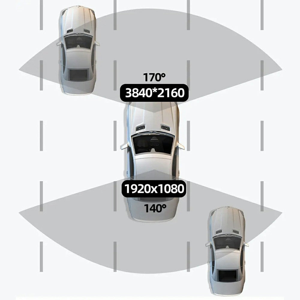 D191 MAX 4K Front + 1080P Rear Dual Lens Dash Camera Wide Angle Night Vision WiFi Car Recorder