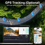 V63 4K + 1080P dobbeltoptagende dashcam, for og bag, HDR, nattesyn, indbygget 5,8 GHz WiFi, G-sensor, parkeringsmonitorering