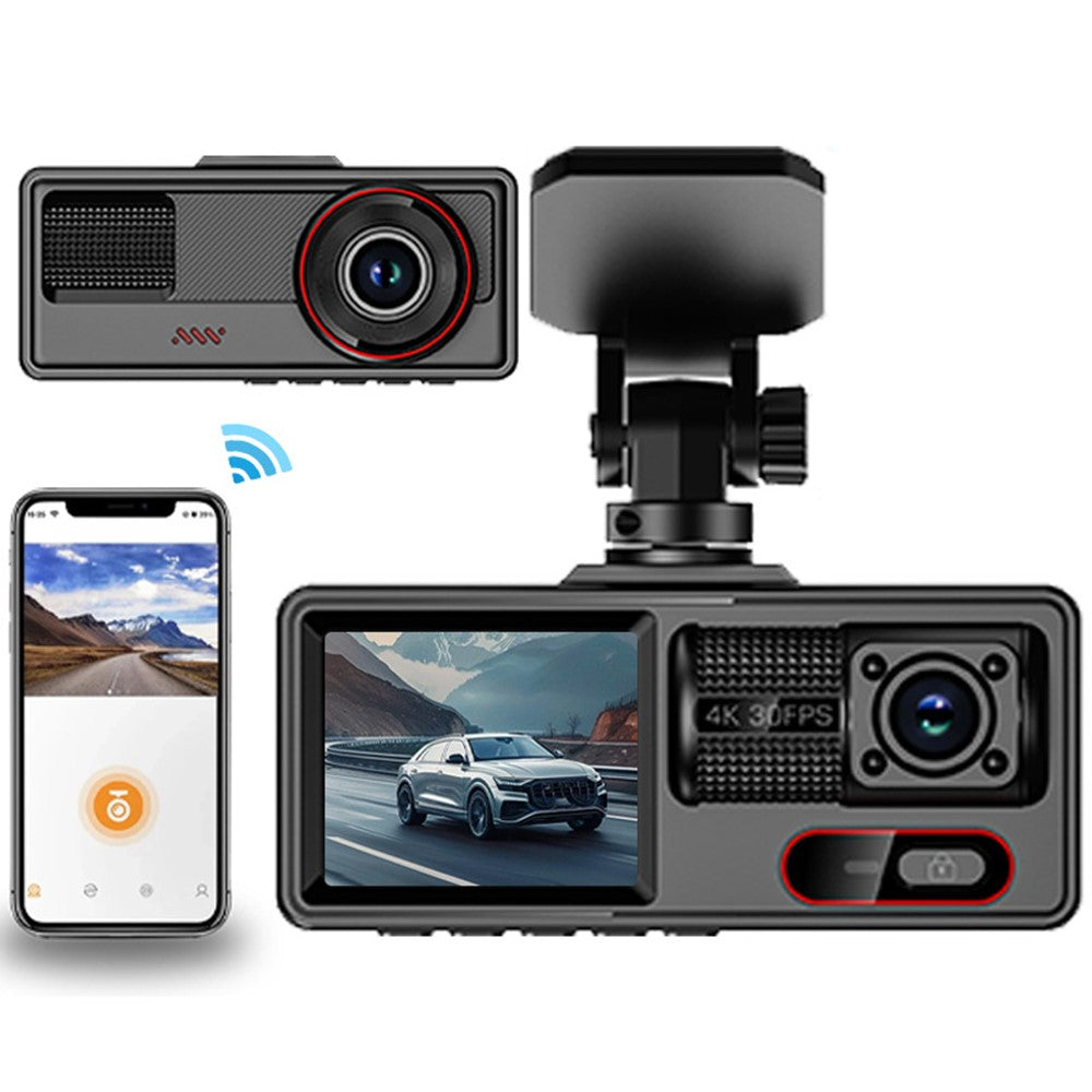 A16 2-Channel 1080P Front + 720P Cabin WiFi Car Dash Cam Loop Recording G-Sensor Parking Monitor Night Vision