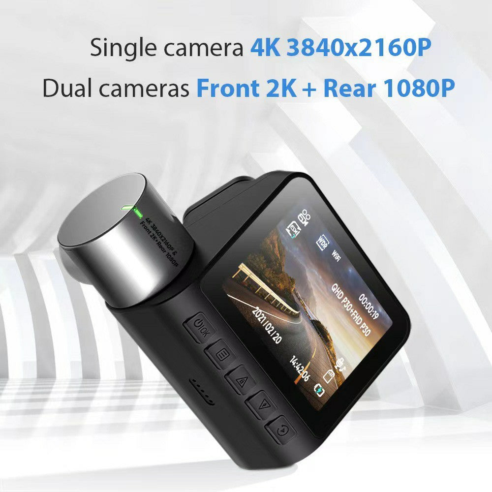 V50 4K UHD Front and Rear Dual Recording Car Dash Cam Night Vision WiFi 24H Parking Monitor G-Sensor Loop Recording