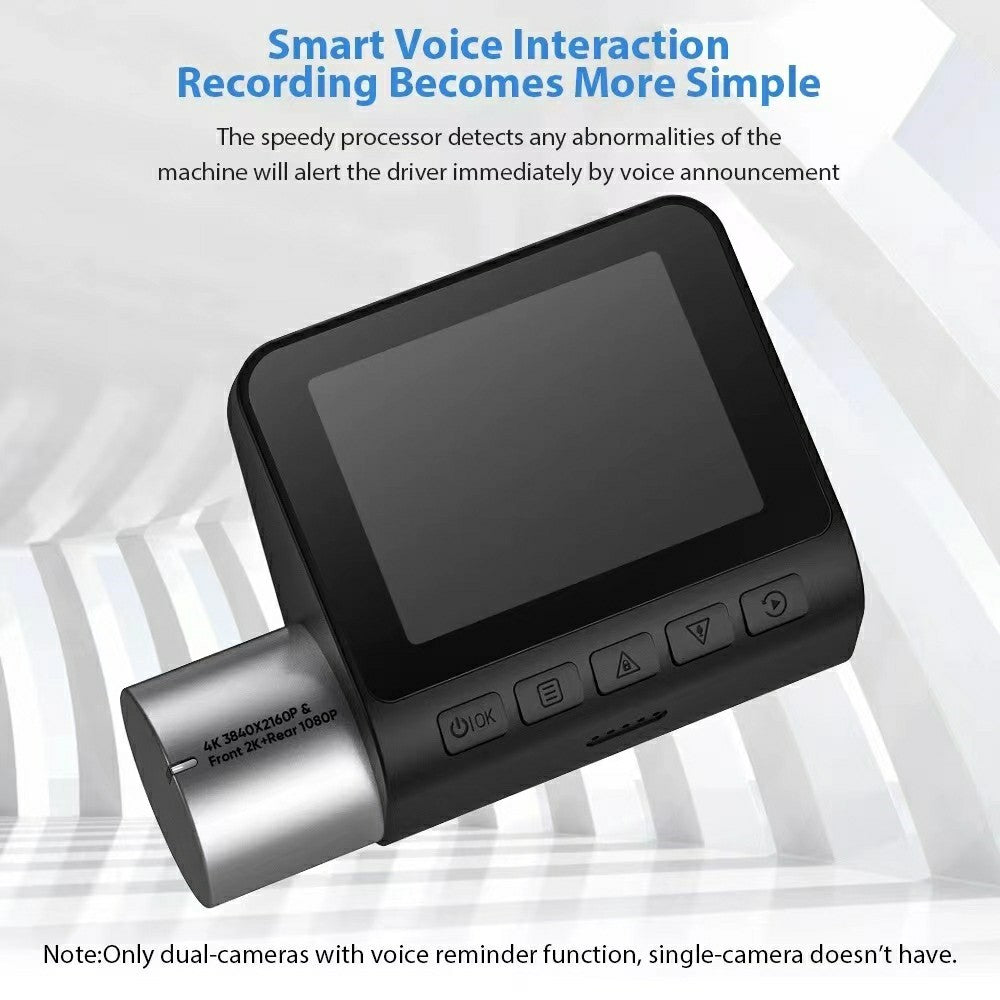 V50 4K UHD Front and Rear Dual Recording Car Dash Cam Night Vision WiFi 24H Parking Monitor G-Sensor Loop Recording
