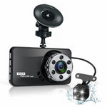 T638+ Dash Cam med dubbla objektiv, Full HD 1080P fram + 720P bak med DVR och WDR-kollisionsdetektering för inspelning av bilkörning