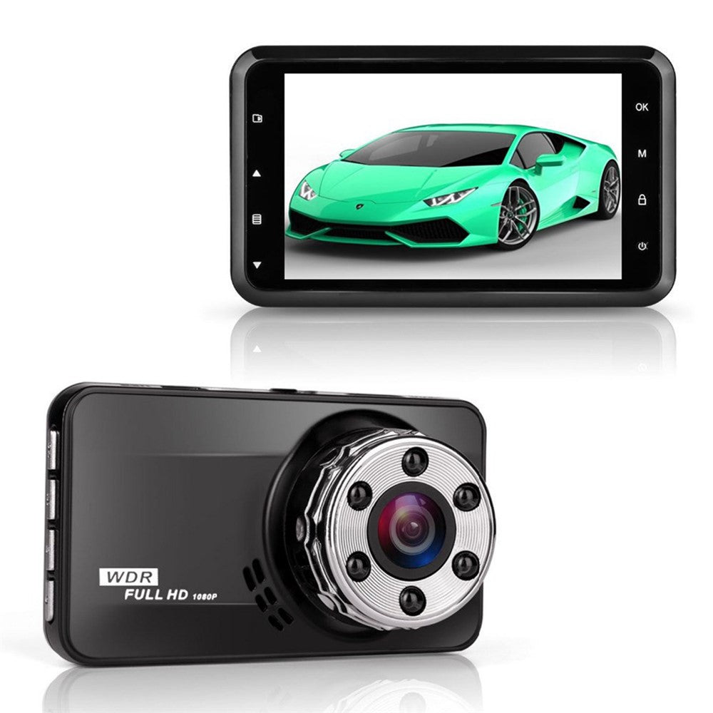 T638+ Dash Cam med dubbla objektiv, Full HD 1080P fram + 720P bak med DVR och WDR-kollisionsdetektering för inspelning av bilkörning