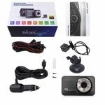 T638+ Dash Cam med dubbla objektiv, Full HD 1080P fram + 720P bak med DVR och WDR-kollisionsdetektering för inspelning av bilkörning