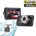 T638+ Dash Cam med dubbla objektiv, Full HD 1080P fram + 720P bak med DVR och WDR-kollisionsdetektering för inspelning av bilkörning