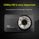 T638+ Dash Cam med dubbla objektiv, Full HD 1080P fram + 720P bak med DVR och WDR-kollisionsdetektering för inspelning av bilkörning