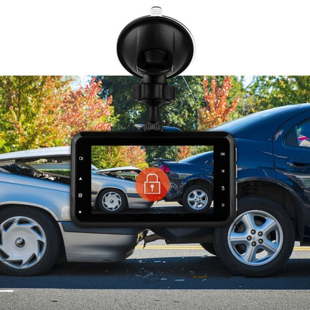 T638+ Dash Cam med dubbla objektiv, Full HD 1080P fram + 720P bak med DVR och WDR-kollisionsdetektering för inspelning av bilkörning