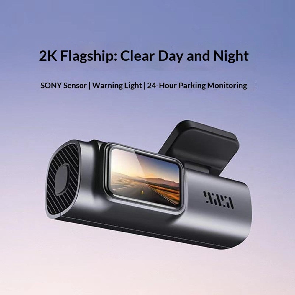 D29-1 2K 2160P Dash Cam med ett objektiv, WiFi, appstyrning, vidvinkel, nattseende, parkeringsövervakning dygnet runt, ACC-driven
